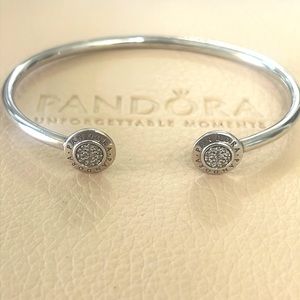 Authentic Pandora Signature cuff bracelet